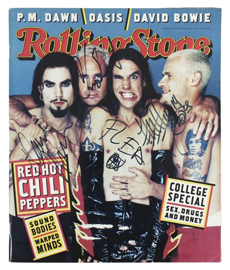 Red Hot Chili Peppers Band Signed Rolling Stone Magazine Signed By 4