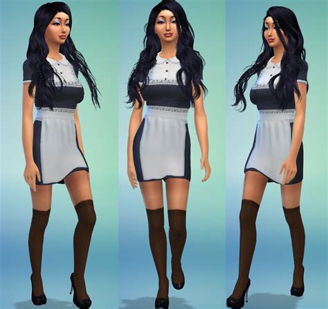 Sims 4 Caliente Rosa The Sexy Maid By Populationsims