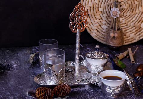 Royal Turkish Arabic Coffee Serving Set 5 PCS Silver