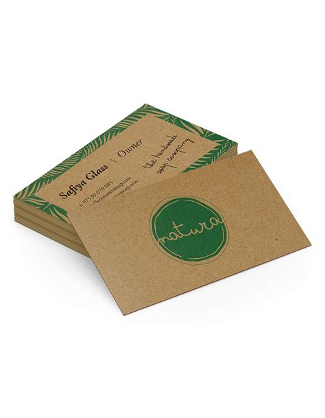 Kraft rocky mountain adventure guide business card. Kraft Business Card Printing | Rustic & 100% Recycled