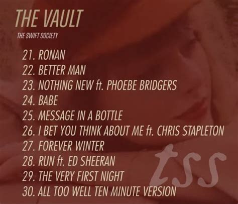 Red Tv Vault Songs Tracklist Yall Taylor Swift Quotes Long Live Taylor Swift Taylor Alison Swift