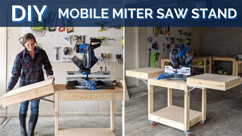How To Build A Diy Mobile Miter Saw Stand Youtube