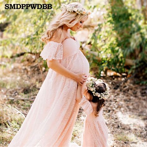 Smdppwdbb Maternity Photography Props Maternity Dresses Plus Size Sexy Lace Fancy Pregnancy