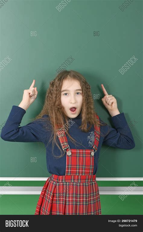 Schoolgirl Near Green Image And Photo Free Trial Bigstock