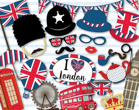 35 British Photo Booth Props British Themed Party Props I Etsy Uk