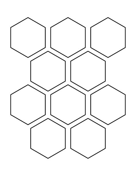 Two And A Half Inch Hexagon Pattern Template Download Printable Pdf