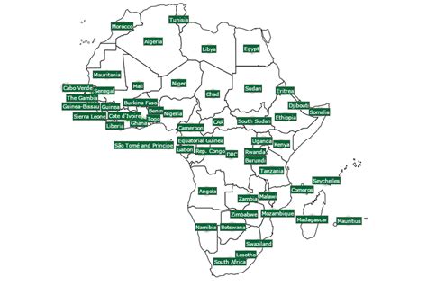Which african country is the only one in the world to lie entirely one thousand metres above sea level? Countries of Africa Without a Map Map Quiz - By Chenchilla