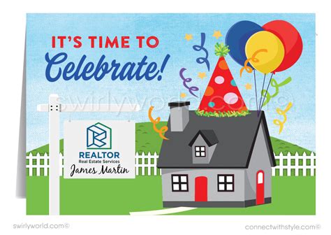 Happy Birthday To Your House Home Anniversary Cards For Realtors