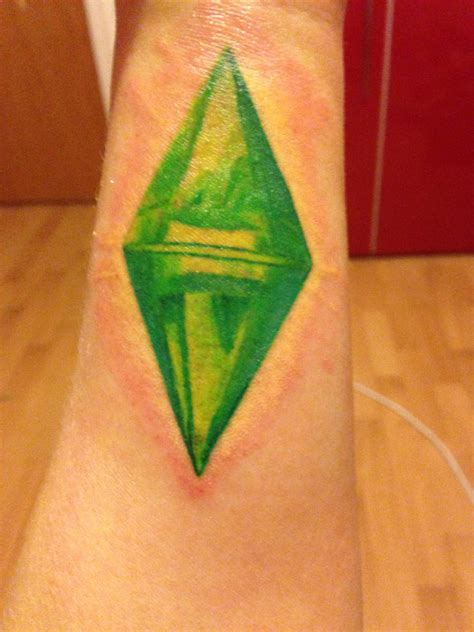The Sims Plumbob Tattoo By Cookie62 On Deviantart