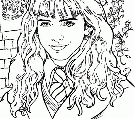 Hermione Granger Coloring Pages Harry Potter Coloring Pages Harry