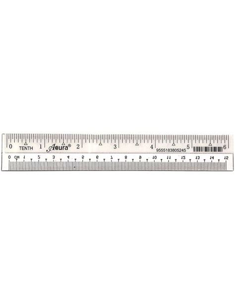 Straight Plastic Ruler 6 Short 15 Cm