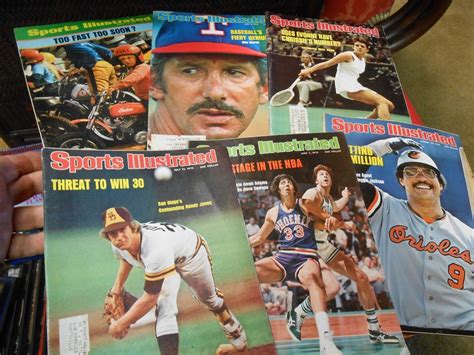 6 Vintage Sports Illustrated 1 From 1973 And 1 From 1975 And 4 From 1976