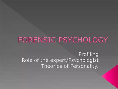 Ppt Forensic Psychology Powerpoint Presentation Free Download Id