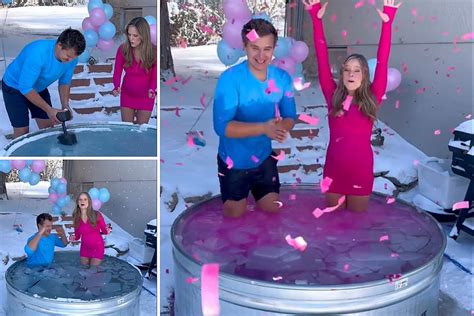 Expecting Couple Jumps In Frigid Ice Bath For Gender Reveal