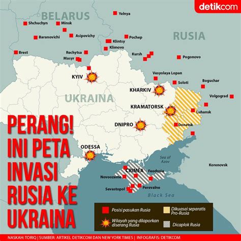 Perang Ini Peta Invasi Rusia Ke Ukraina