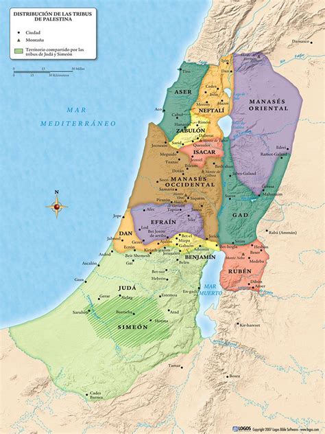 Mapa De Las 12 Tribus De Israel