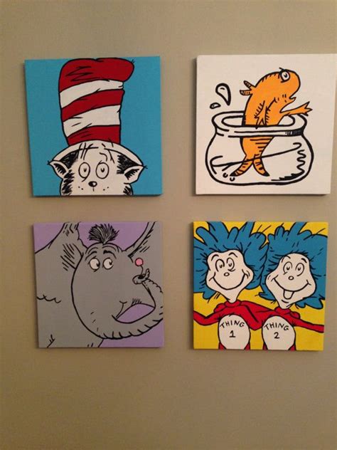 Dr Seuss Canvas Paintings By Carolinescanvas On Etsy 3500 Mini