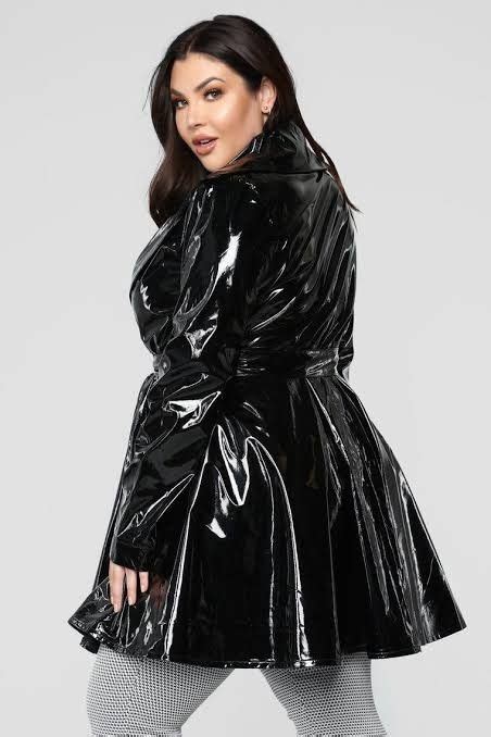 plus size inspiration pvc outfits rainwear fashion bbw sexy pvc raincoat rain wear curvy