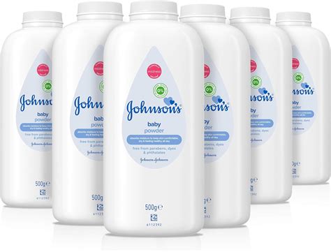 Johnsons Baby Powder 500g Soft Skin Absorbs Moisture 6 Pack Amazon