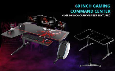 Enjoy free shipping on most stuff, even big stuff. Amazon.com: EUREKA ERGONOMIC L60 Gaming Desk 60" X 43" L ...