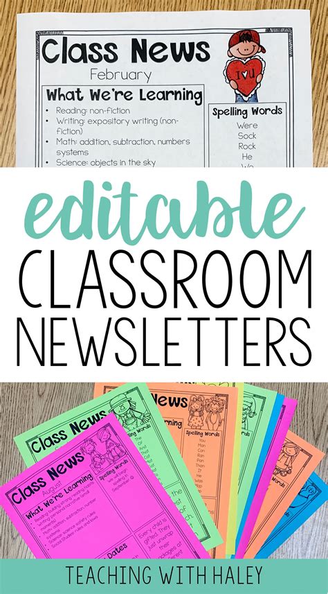 Get A Years Worth Of Editable Classroom Newsletters It Is Full Of 115
