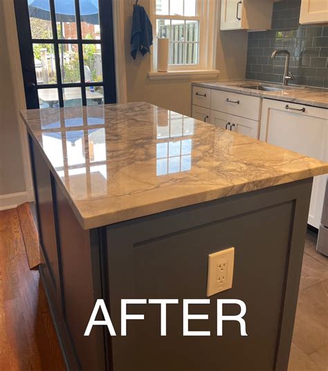 Super White Quartzite Restoration Before And After Nova Stone Care