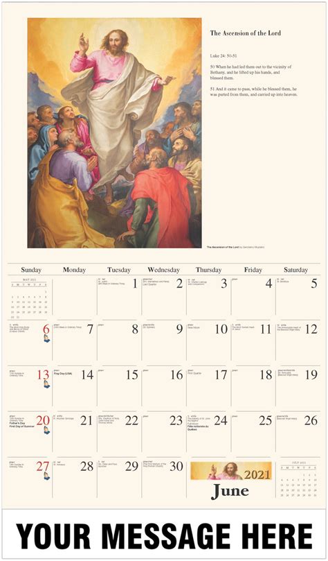 Free printable yearly calendar 2021. Catholic Art 2021 Promotional Calendar | Fundraising and ...