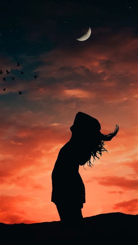 Girl Sunset Silhouette 4k Wallpapers Hd Wallpapers Id