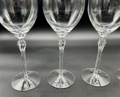 Lenox Monroe Crystal Water Goblets Wine Ice Tea Glasses Gold Trim 8 5” Set 4 Ebay