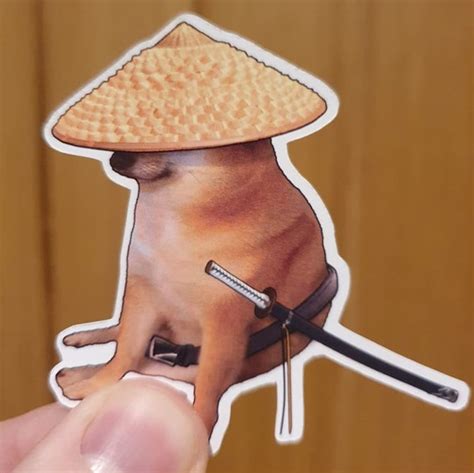 2 Cheems Samurai Meme Doge Glossy Stickers Swole Doge Vs Etsy Hong Kong