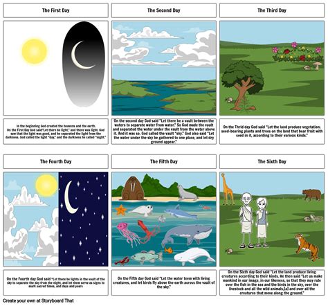 Genesis The Creation Story Storyboard By 6f958458