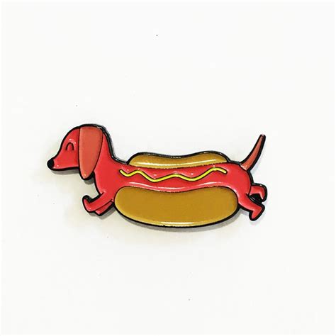 Well Hot Dog Soft Enamel Pins Pin Game Strong Pretty Pins