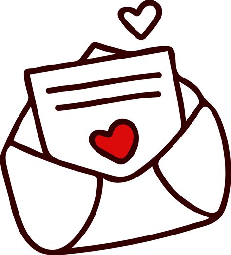 Letter With Heart In An Envelope 12377897 Png
