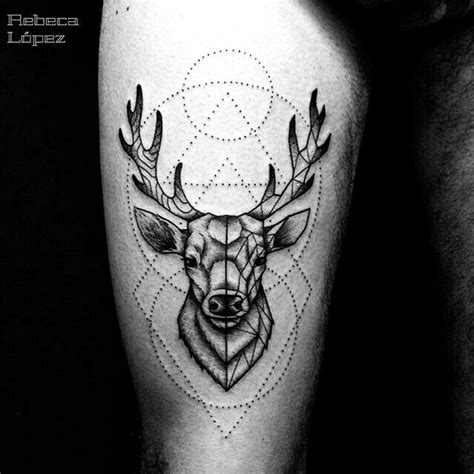 Geometric Deer Tattoo Deertattoo Deer Tattoo Designs Ankle Tattoo