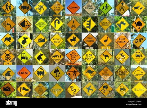 All The Famous Australian Traffic Signs Stock Photo Alamy