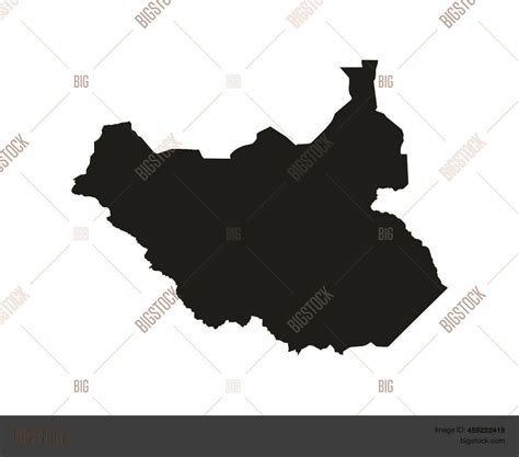 South Sudan Map Vector And Photo Free Trial Bigstock