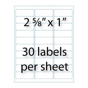 It will not drop down the 1/2 inch for the top margin befor it starts printing. Address Labels - 2-5/8" x 1 " | 30-up | Avery® 5160 ...