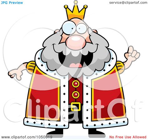 Royalty Free Rf Clip Art Illustration Of A Plump King With An Idea By