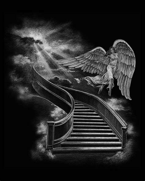 Details about realistic temporary tattoo sleeve stairway heaven angel skull mens womens. Pin by Cole Wright on Tattoos | Heaven tattoos, Stairway ...
