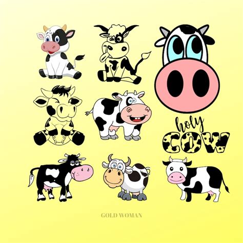 Cute Cow Svg Bundle Cow Svg Cut Files For Cricut Pink Cow Etsy