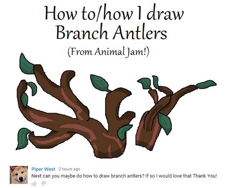 How To Draw Branch Antlers Animal Jam By Liannakai On Deviantart