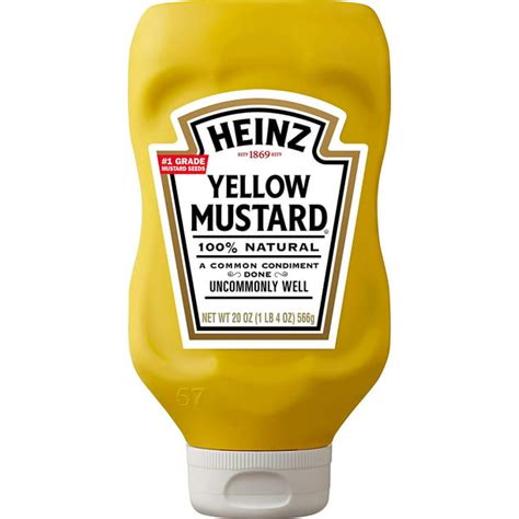 Heinz Yellow Mustard 20 Oz Bottles Pack Of 12