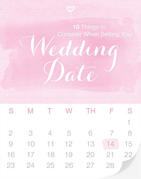 10 Things To Consider When Setting Your Wedding Date Wedding Planning