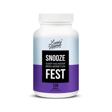 Snooze Fest Lively Vitamin Co Best Sleep Supplement For Nightly Zzzs