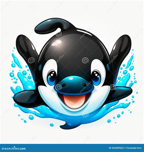 Happy Orca Emoji Ai Generated Stock Illustration Illustration Of
