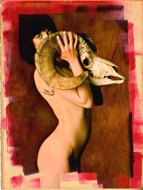Natalie With Big Horn Skull Artistic Nude Photo By Photographer John Running Studio At Model Society