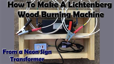 I made a Lichtenberg wood burning machine from a Neon sign transformer
