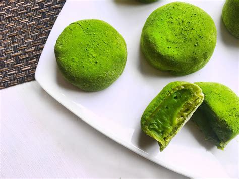 Paleo Matcha Daifuku Mochi With A White Chocolate Matcha Ganache