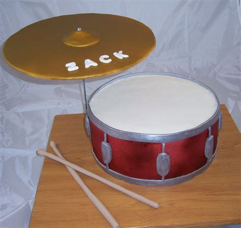 12 Snare Drum Cake With Cymbal And Drumsticks Cakes Pinterest