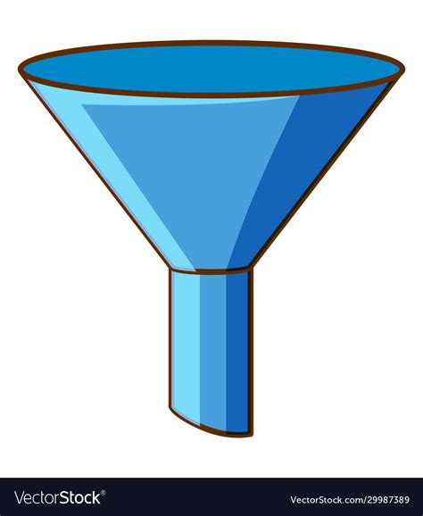 One Blue Funnel On White Background Royalty Free Vector